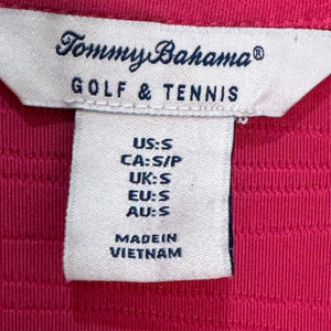 Tommy Bahama Zip Pullover Top Size Small Hot Pink Golf Tennis Pickleball