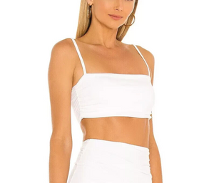 Nookie White Aria Back Zip Crop Top Size XSmall NEW $139