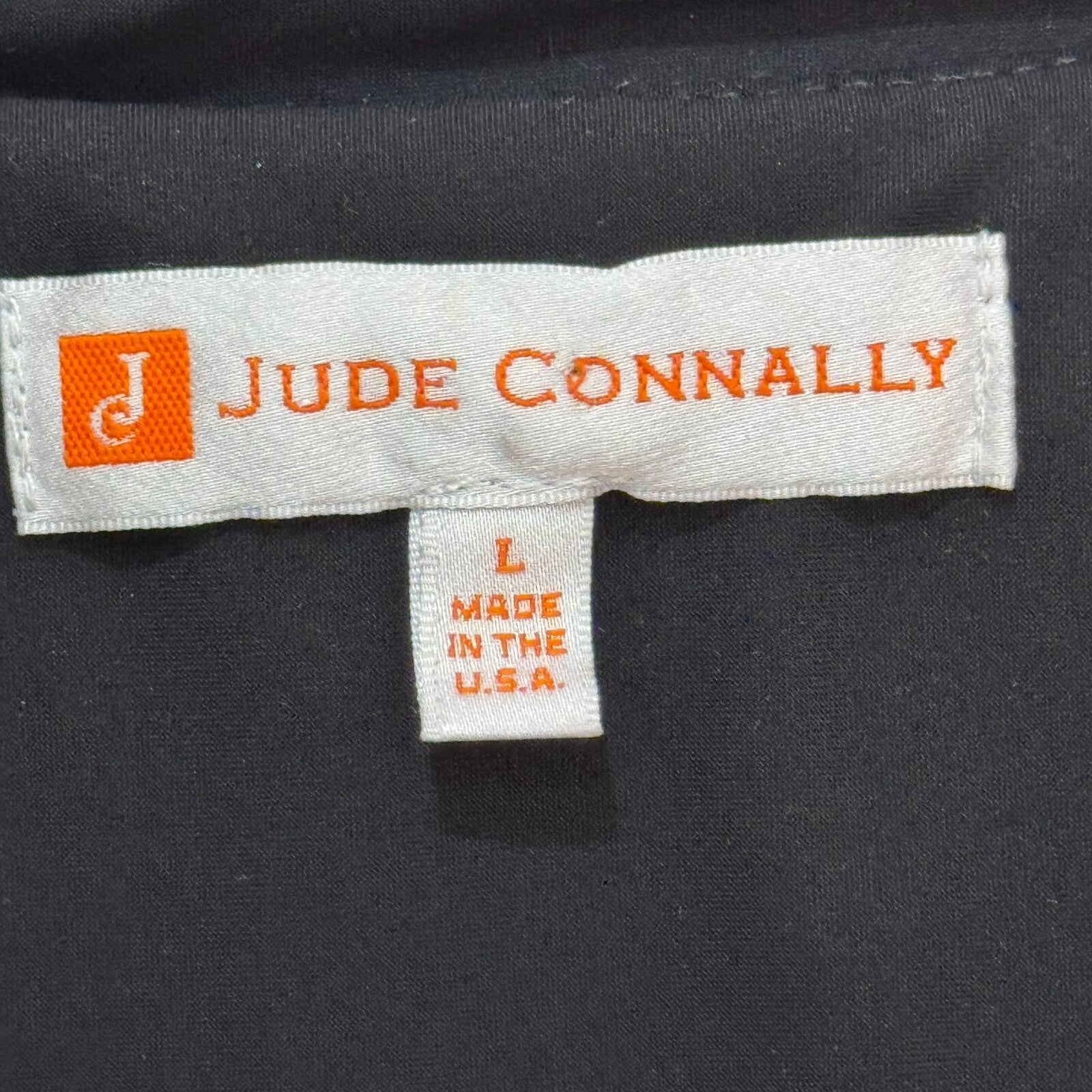 Jude Connelly Black Dress Size Large Emerson Jude Cloth Short Sleeve Collared
