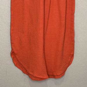 Marine Layer Pants Womens Medium Orange Gauze Wide Leg Flowy Elastic Waist 14193