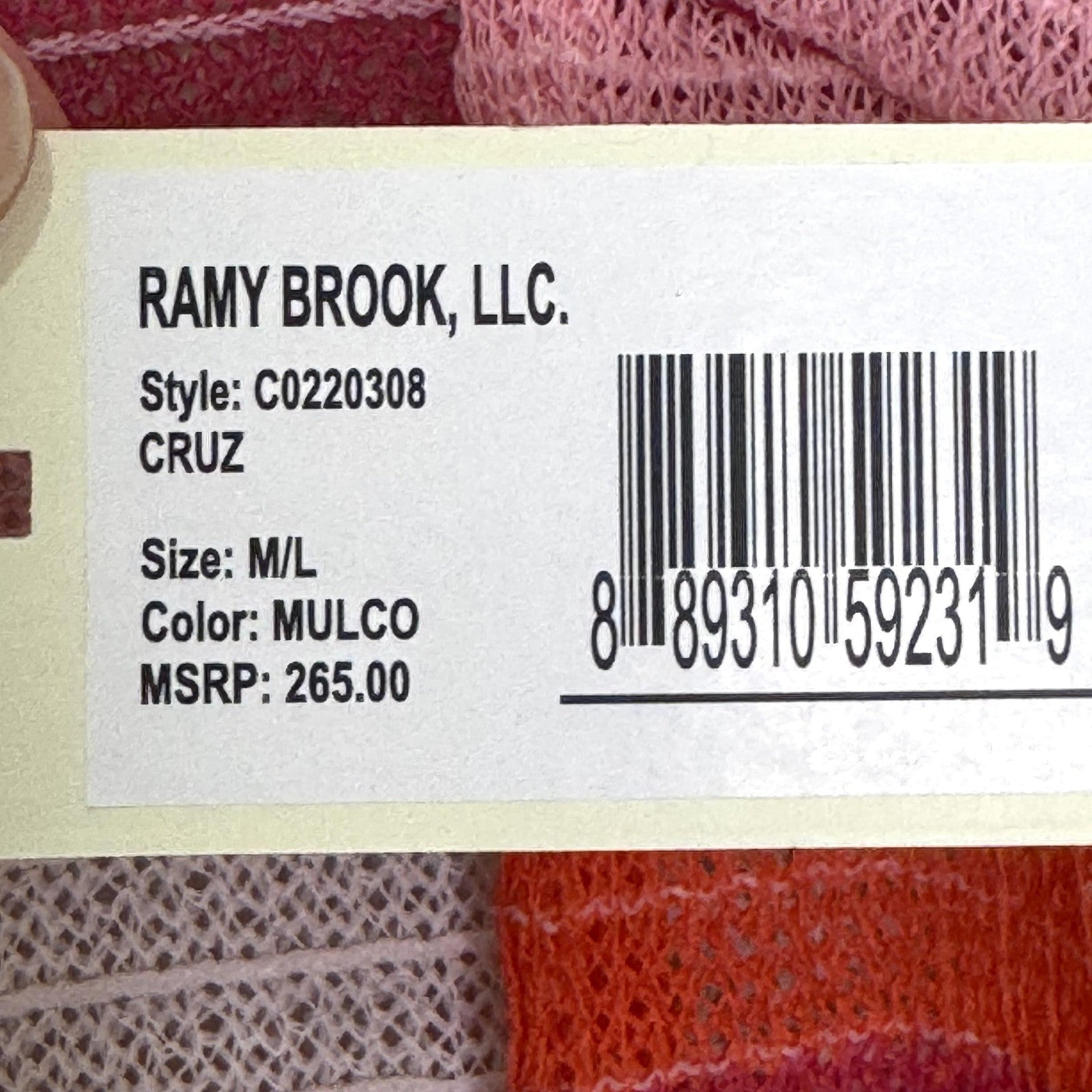 Ramy Brook Dress Womens Medium Large Cruz Striped Knit Tassel Boho Coverup