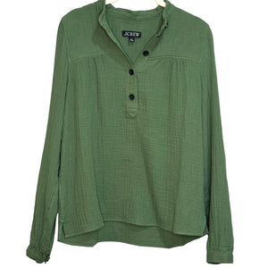 J Crew Soft Gauze Fresco Top in Utility Green Size XS