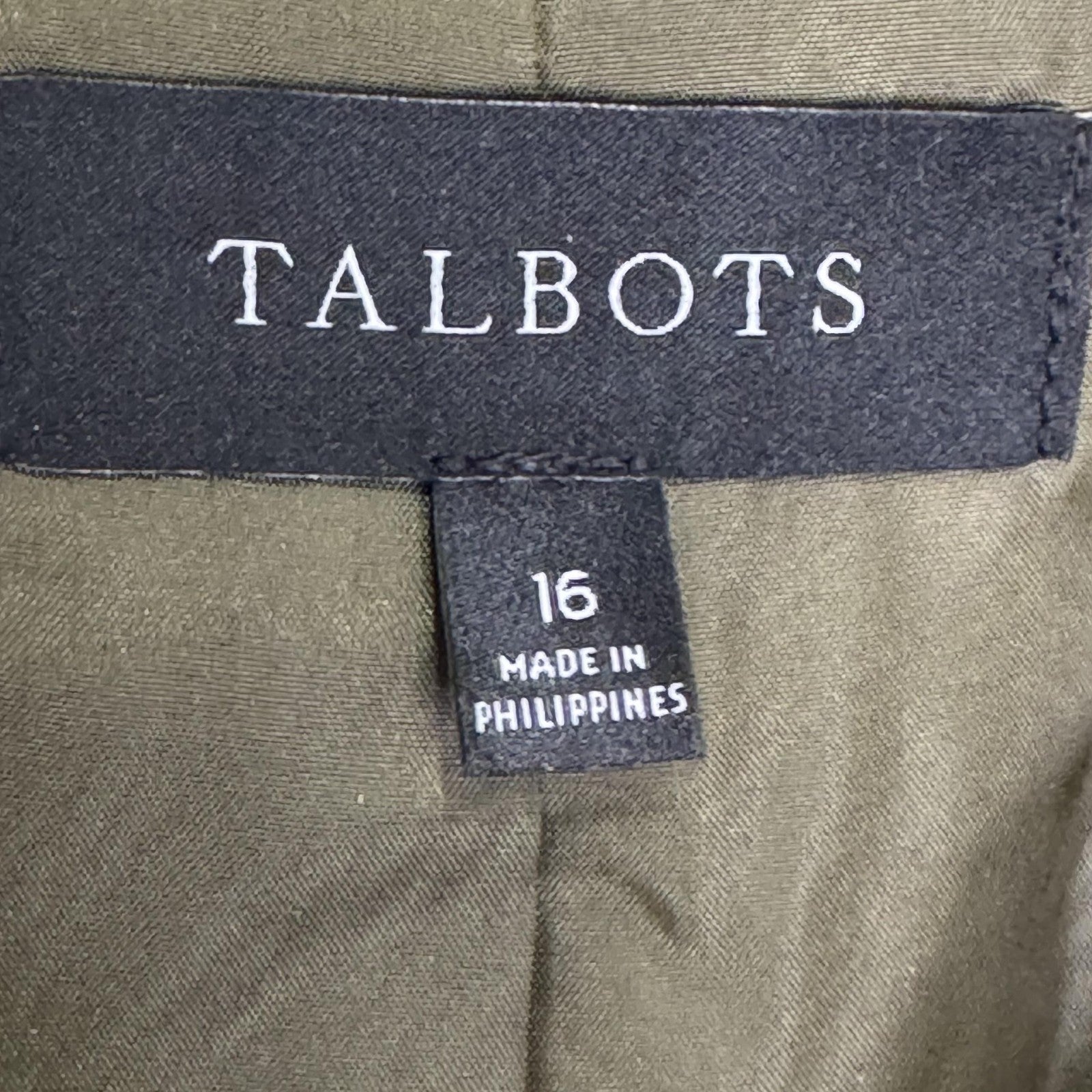 Talbots Blazer Womens 16 Houndstooth Wool Blend Tweed Two Button Gold Crest