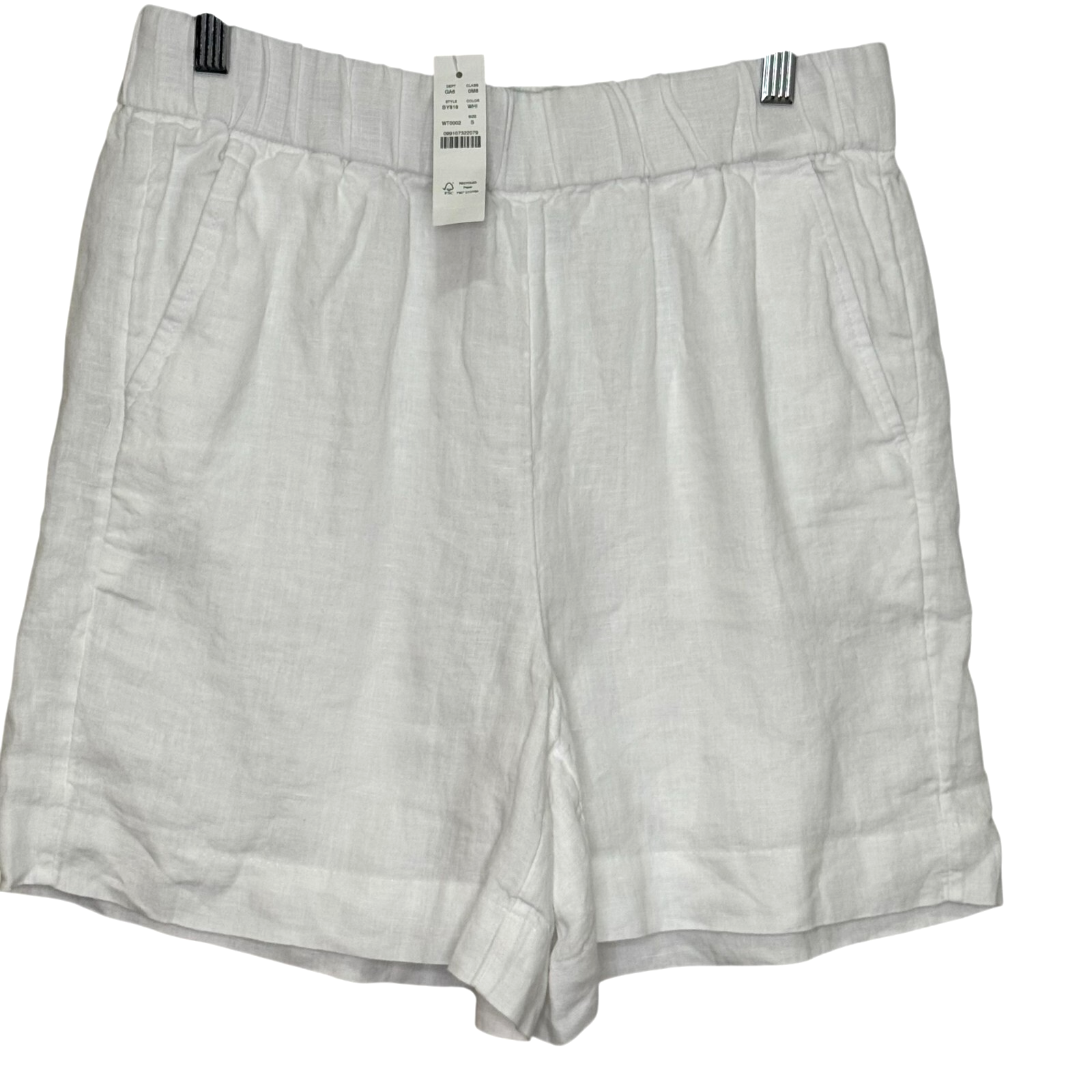 J. Crew Linen Long Shorts Tropez White Size Small New 5" Inseam
