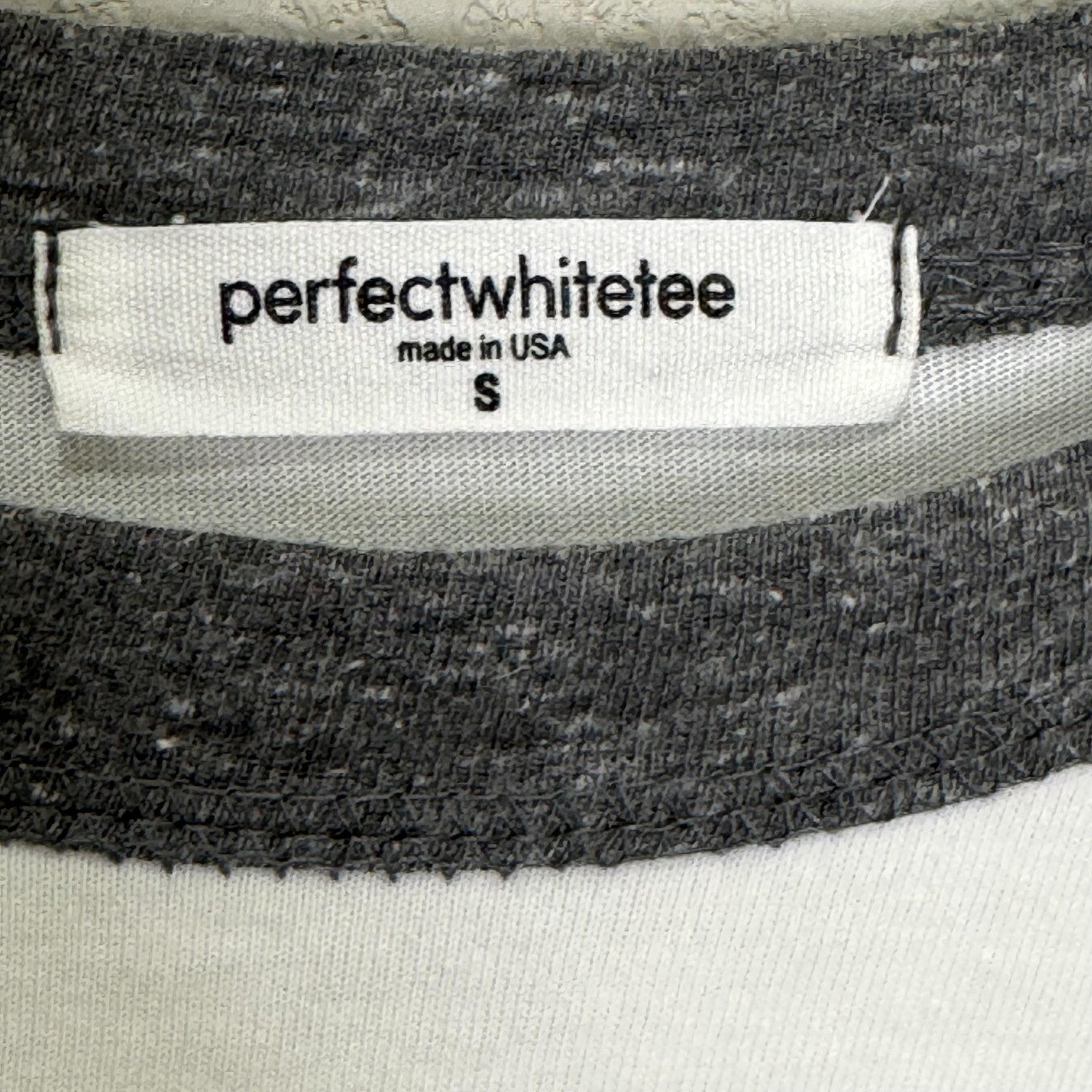 Perfectwhitetee Shirt Womens Small Raglan Baseball 3/4 Sleeve Supima Made USA