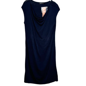 Peruvian Connection Dusty Navy Sabine Drape Sleeveless Dress Size Large NEW $229