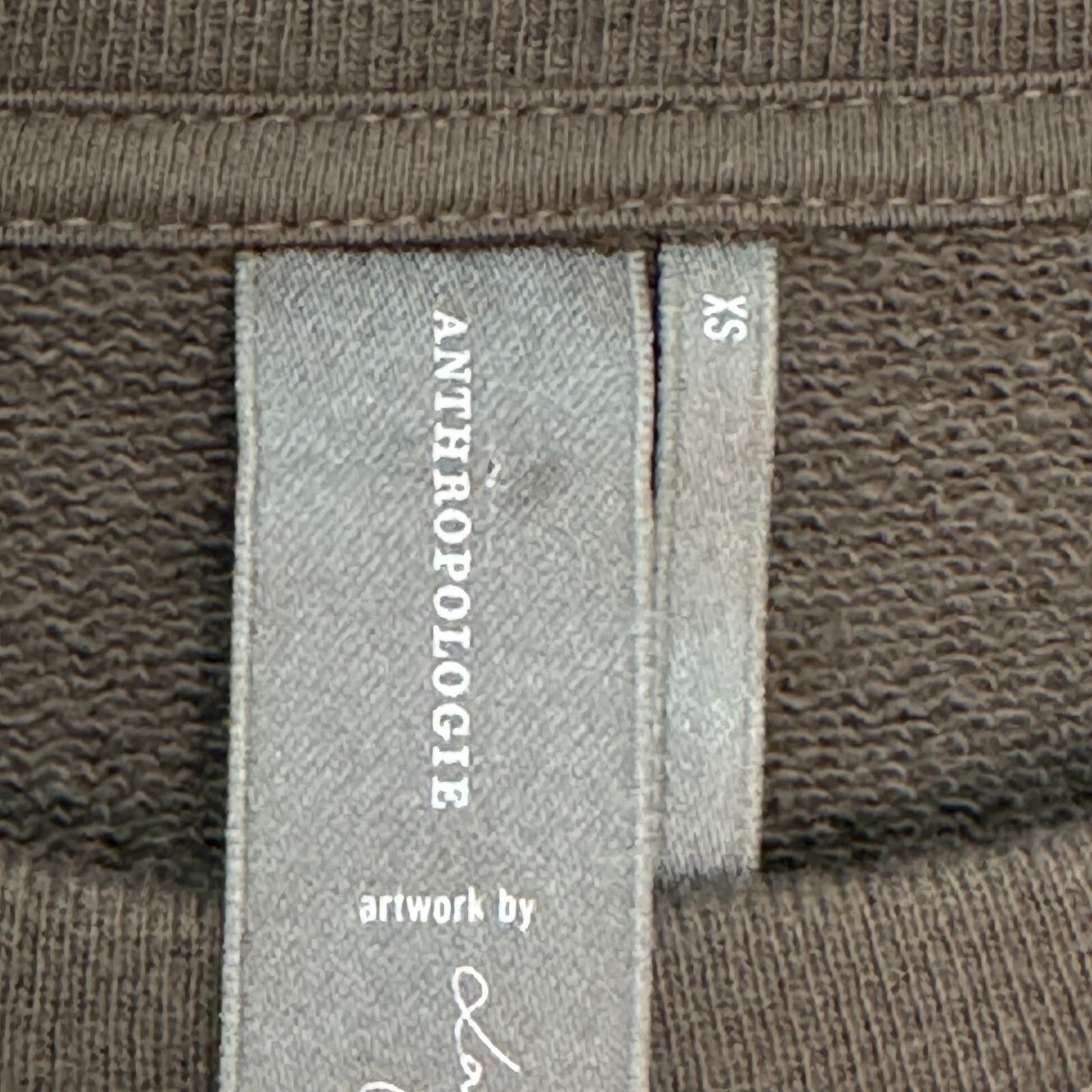 Anthropologie LouLou Avenue Cheetah Sweatshirt Size XS NEW $88 Graphic Gray