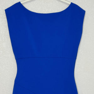 Diane von Furstenberg Dress Womens 6 Bevin Sheath Sleeveless Ruched Side Zip