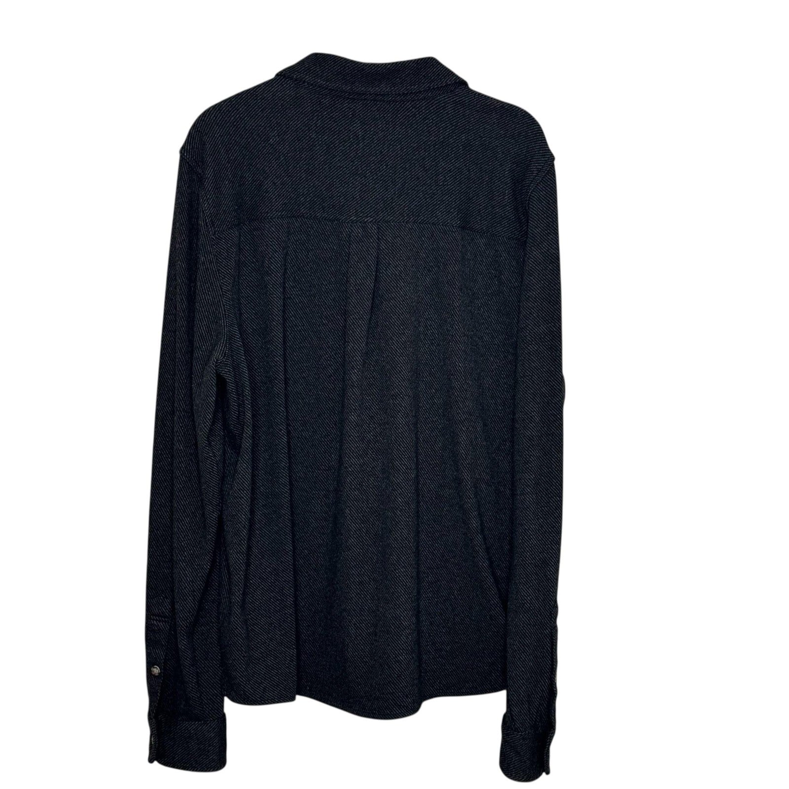 Faherty Shirt Womens Extra Large Heather Black Herringbone Legend Sweater Shirt