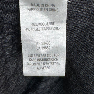 Theory Sweater Size Medium Adrianna V Neck Gray Black Print Wool Blend