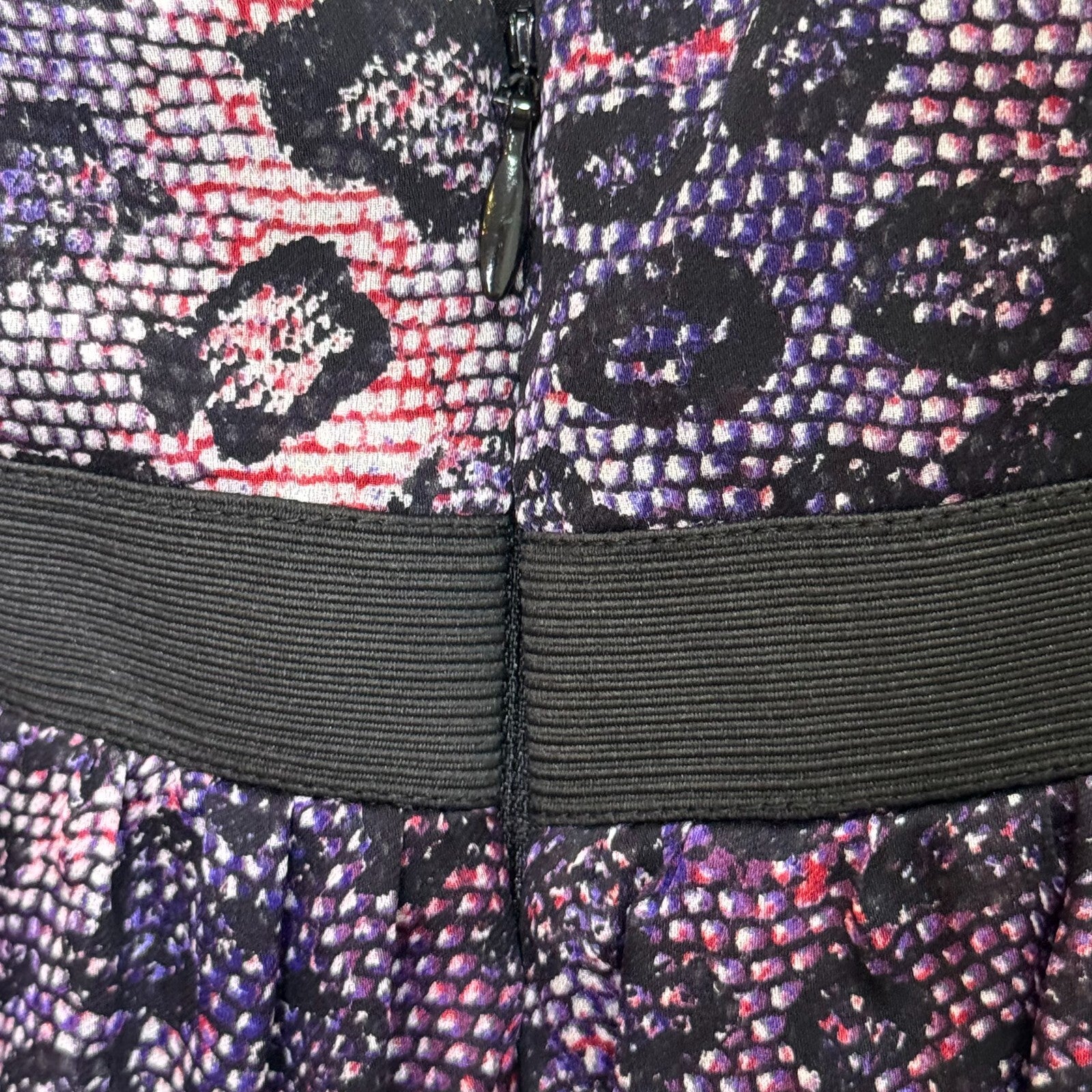 Adam Lippes Dress Size 10 NEW Silk Purple Animal Print Tiered Midi $475