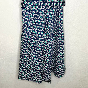 Boden Navy Blue Green White Mischa Belted Dress Size 8