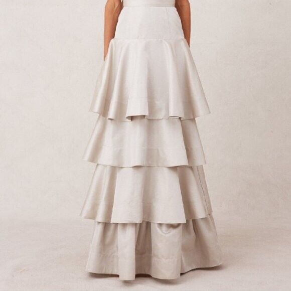 Keepsake Maxi Ball Gown Skirt Size XS 0-2 NEW Keep Talking Pleated Layered $285