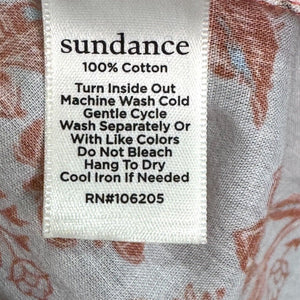 Sundance Patchwork Shirt Blouse Size Medium Cotton Long Sleeve Button Up