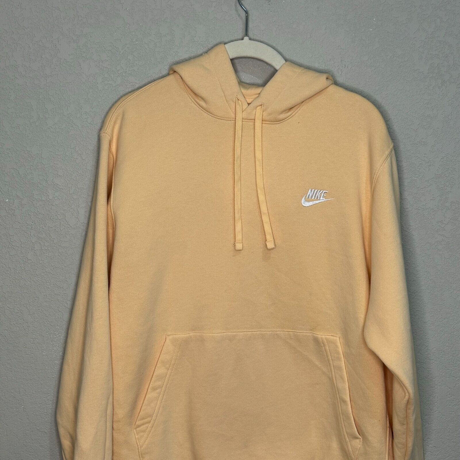 NIKE Mens Peach Sportswear Club Fleece Hoodie Sweatshirt Size Large