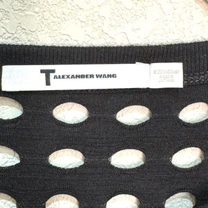 T by Alexander Wang Black Dress Size Medium Circle Hole Long Sleeve Sexy