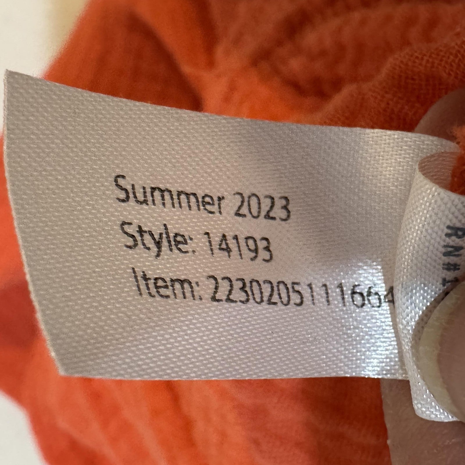 Marine Layer Pants Womens Medium Orange Gauze Wide Leg Flowy Elastic Waist 14193