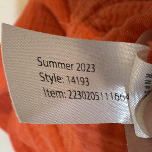 Marine Layer Pants Womens Medium Orange Gauze Wide Leg Flowy Elastic Waist 14193
