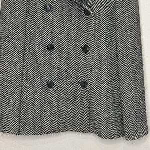 Vintage J.Crew Coat Womens Medium Black White Herringbone Wool Thinsulate 00s