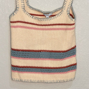 Rails Sienna Cream Rainbow Tank Top Sweater Size XS NEW $128