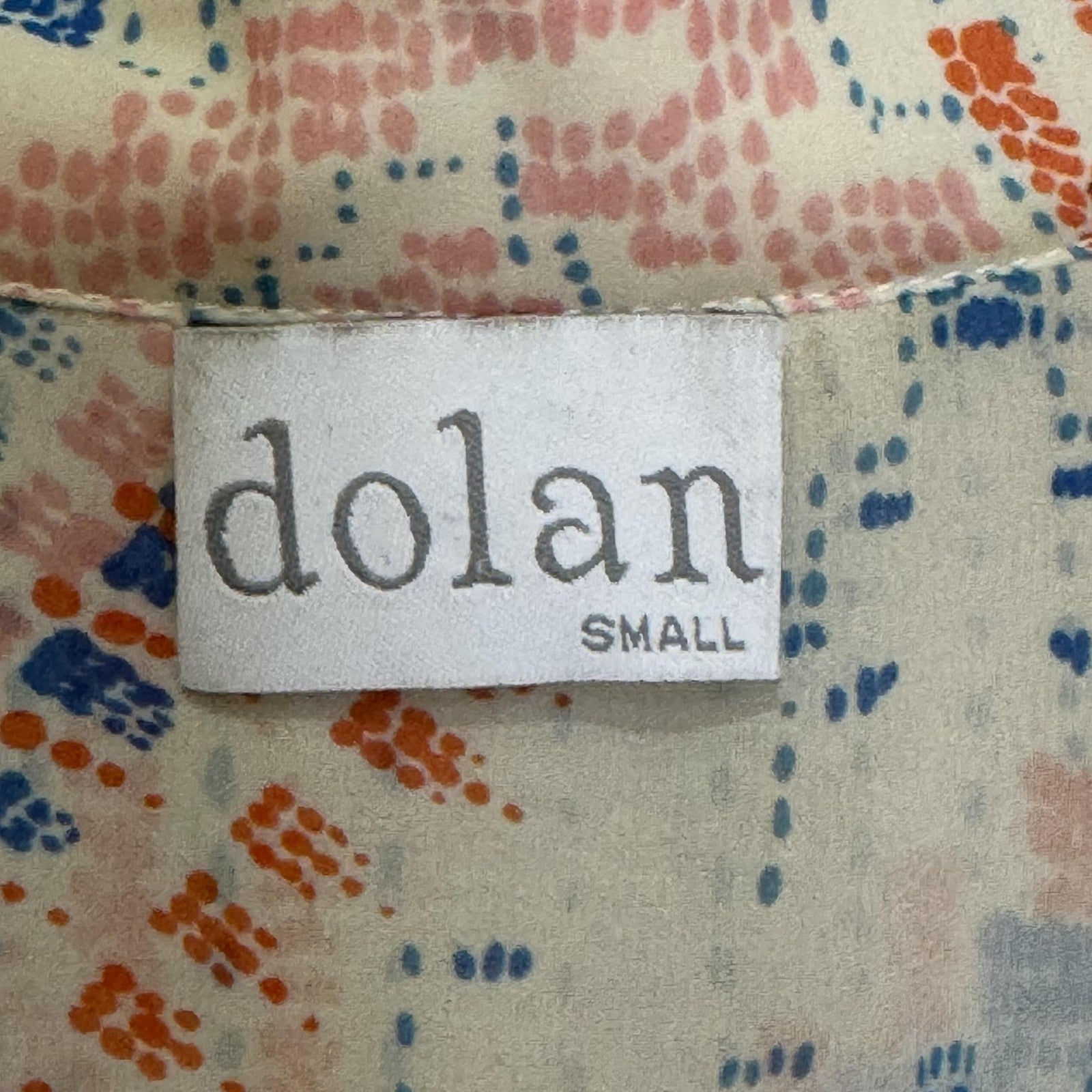 Anthropologie Dolan Blouse Small Multicolor Boho Long Sleeve Sheer Printed Top