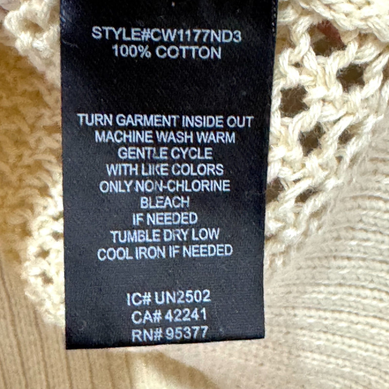 Sanctuary Open Knit Sweater Size Small Sandshell Cream NEW $89