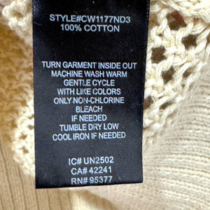 Sanctuary Open Knit Sweater Size Small Sandshell Cream NEW $89