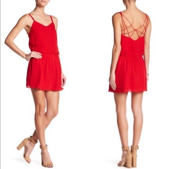 Haute Hippie Dress Womens XS Silk Strappy Mini Cocktail Party Criss Cross Back