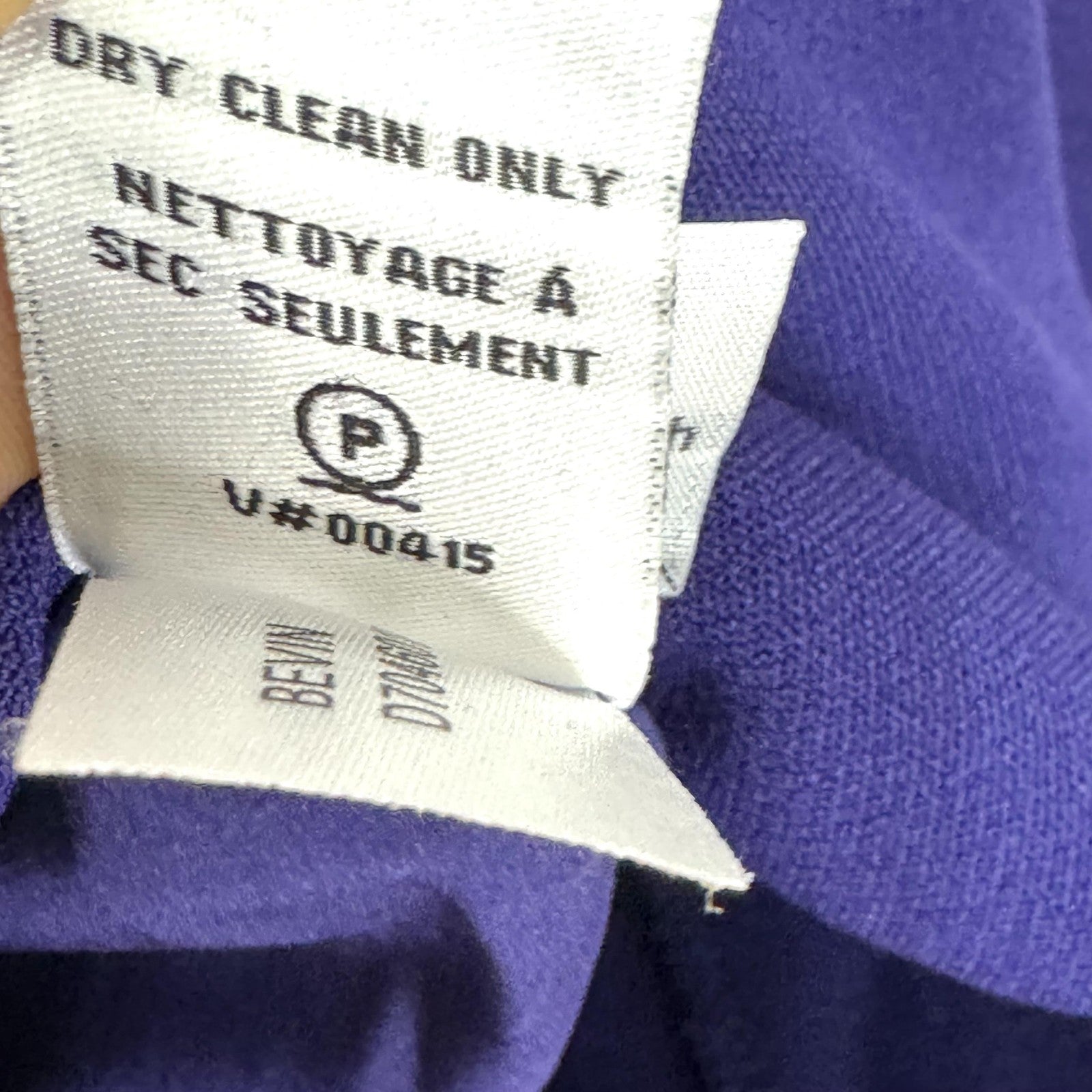 Diane von Furstenberg Dress Womens 12 Blue V Neck Sleeveless Sheath Ruched Lined
