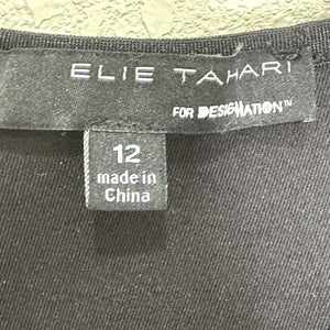 Elie Tahari DesigNation Dress Womens 12 City Print Short Sleeve Night Combo