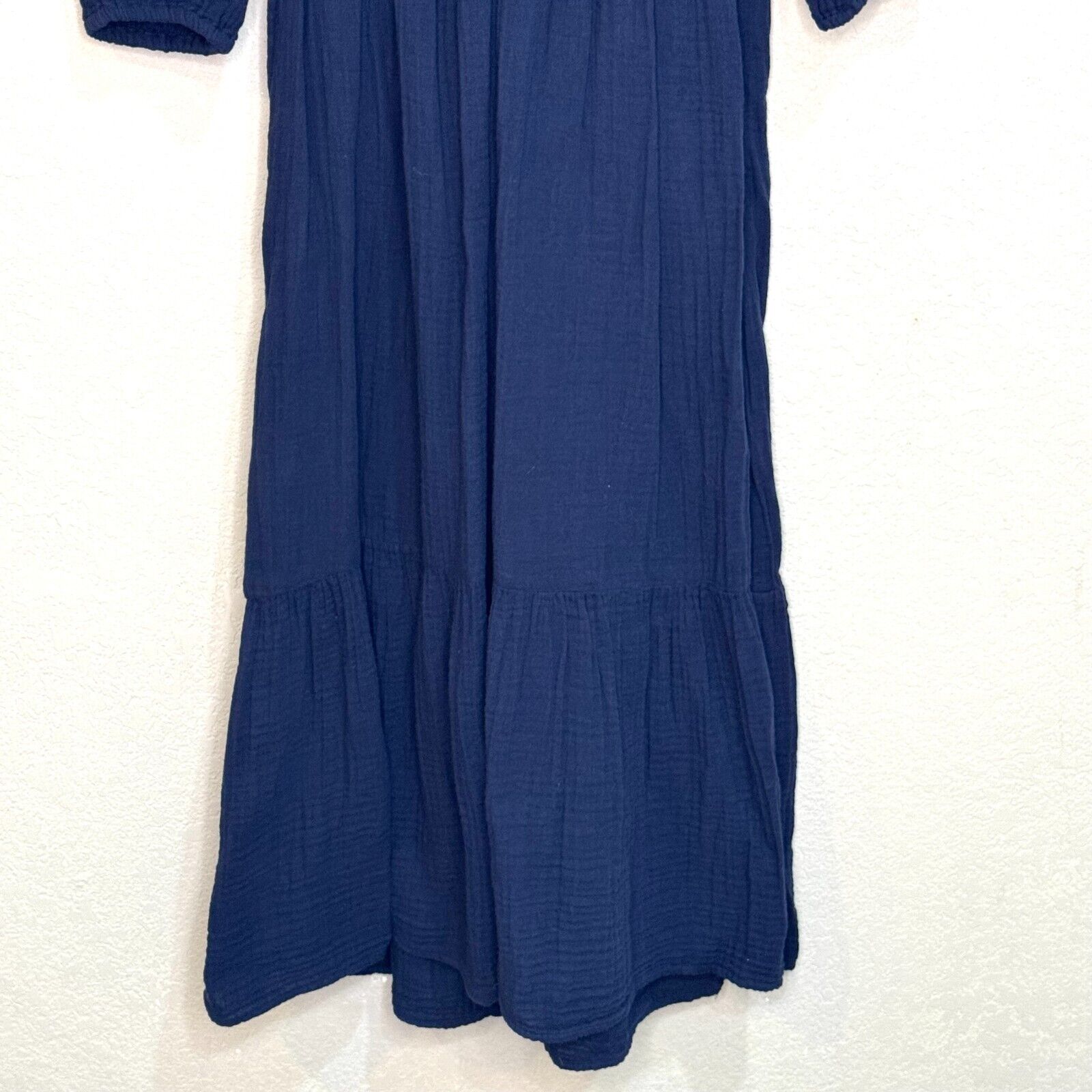 Xirena Blue 100% Cotton Gia Midi Dress Size XS $297