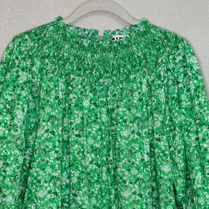 Tuckernuck RIXO London Green Meadow Ditsy Azalea Smocked Mini Dress Size XS