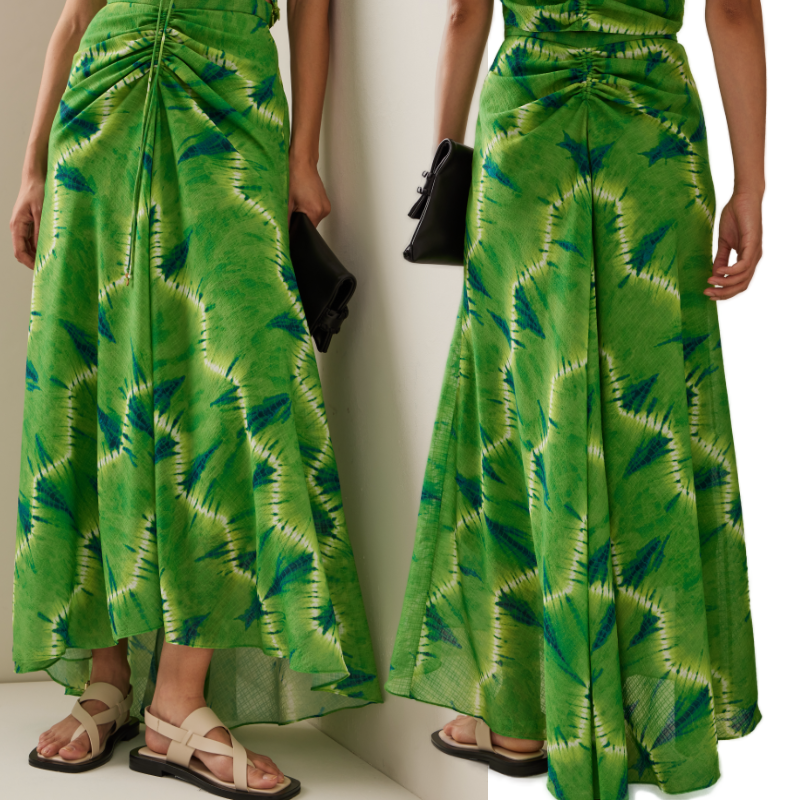 Altuzarra Green Print Thalissa Maxi Skirt US Size 2 (34) $1295