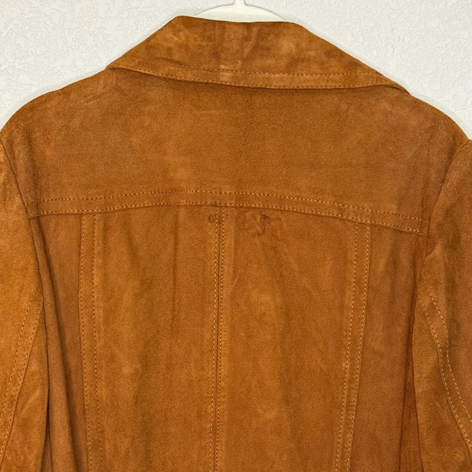 Talbots Caramel Brown 100% Suede Soft Leather Jacket Size Small