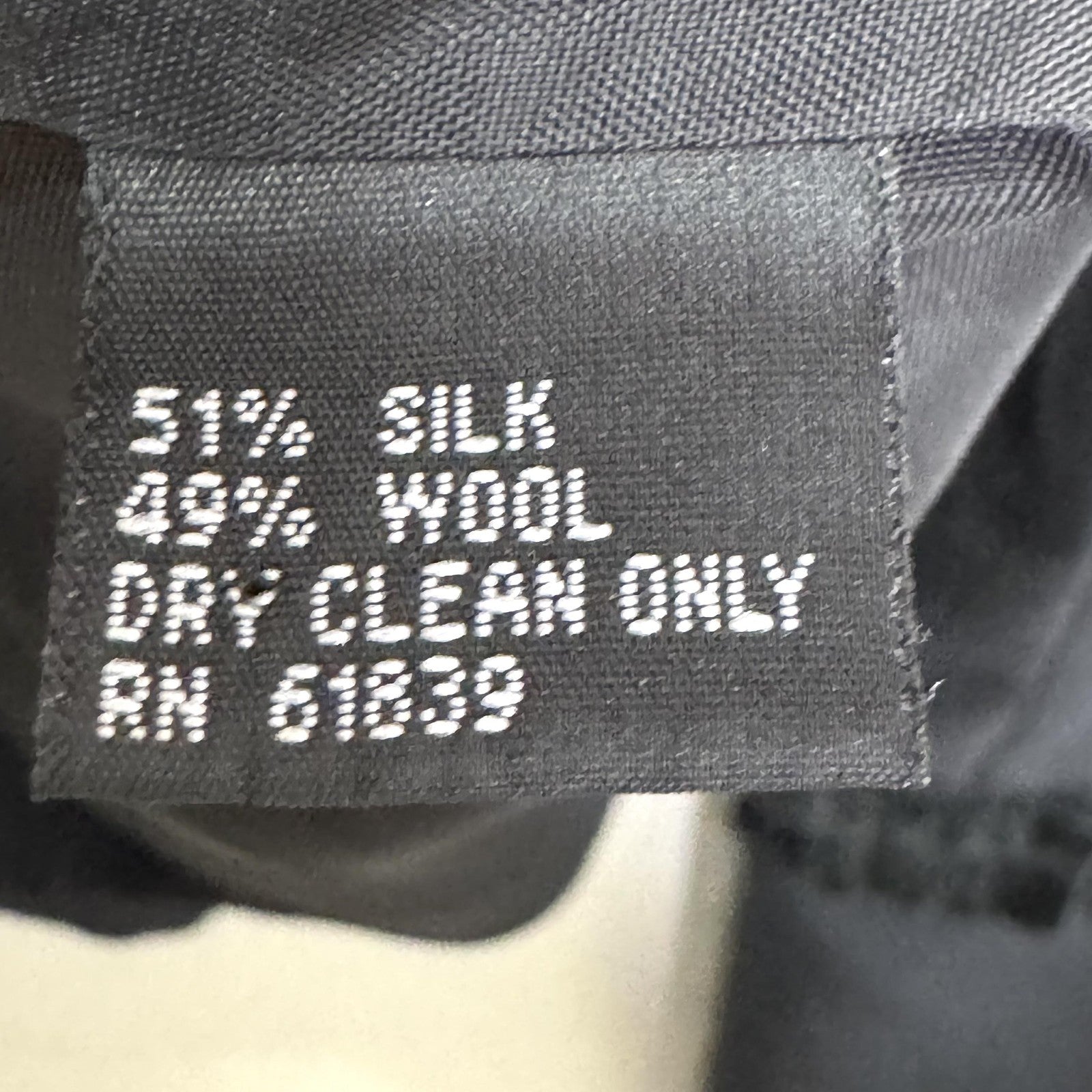 Teri Jon Blazer Womens 12 Black Silk Wool Blend Button Up Bow Trim Suit Jacket