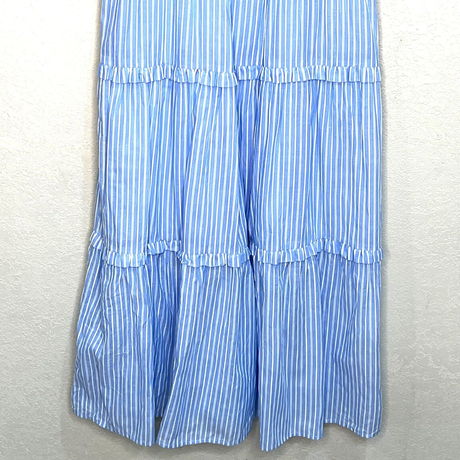 Gal Meets Glam Blue White Striped Sundress Size 2