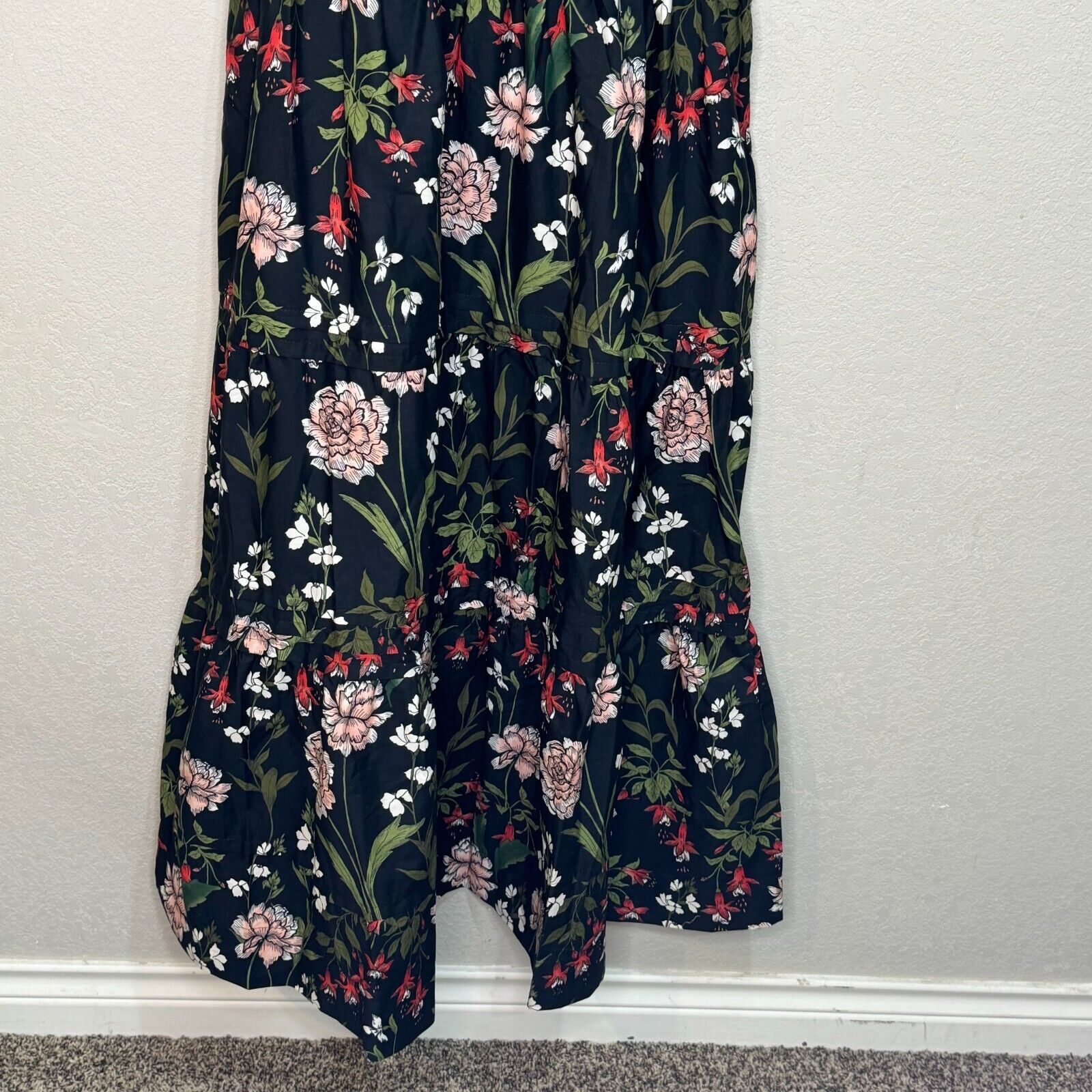 Anthropologie Black Floral Somerset Dress Size XL