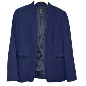 J.Crew Going Out Stretch Twill Open Front Blazer Jacket Navy Blue Size 4