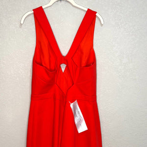 BCBGMAXAZARIA Maxi Dress Evening Gown Size 10 Bright Poppy Red Riva NEW $368