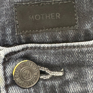 MOTHER The Insider Crop Step Fray Jeans Size 28 Night In Paris Dark Black-Blue