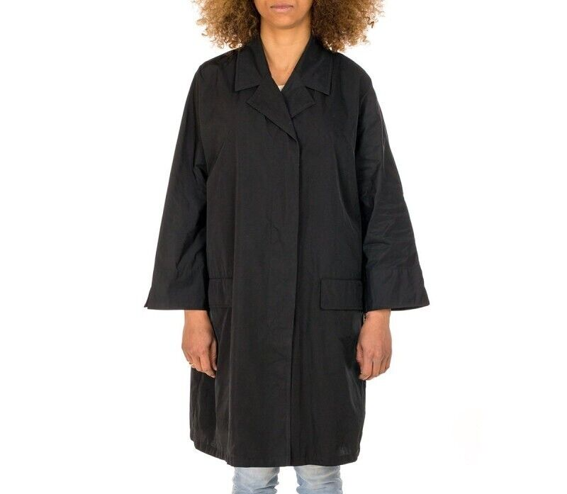 OOF WEAR Womens Black Oversized Trench Jacket Coat Size Small - Medium (40)