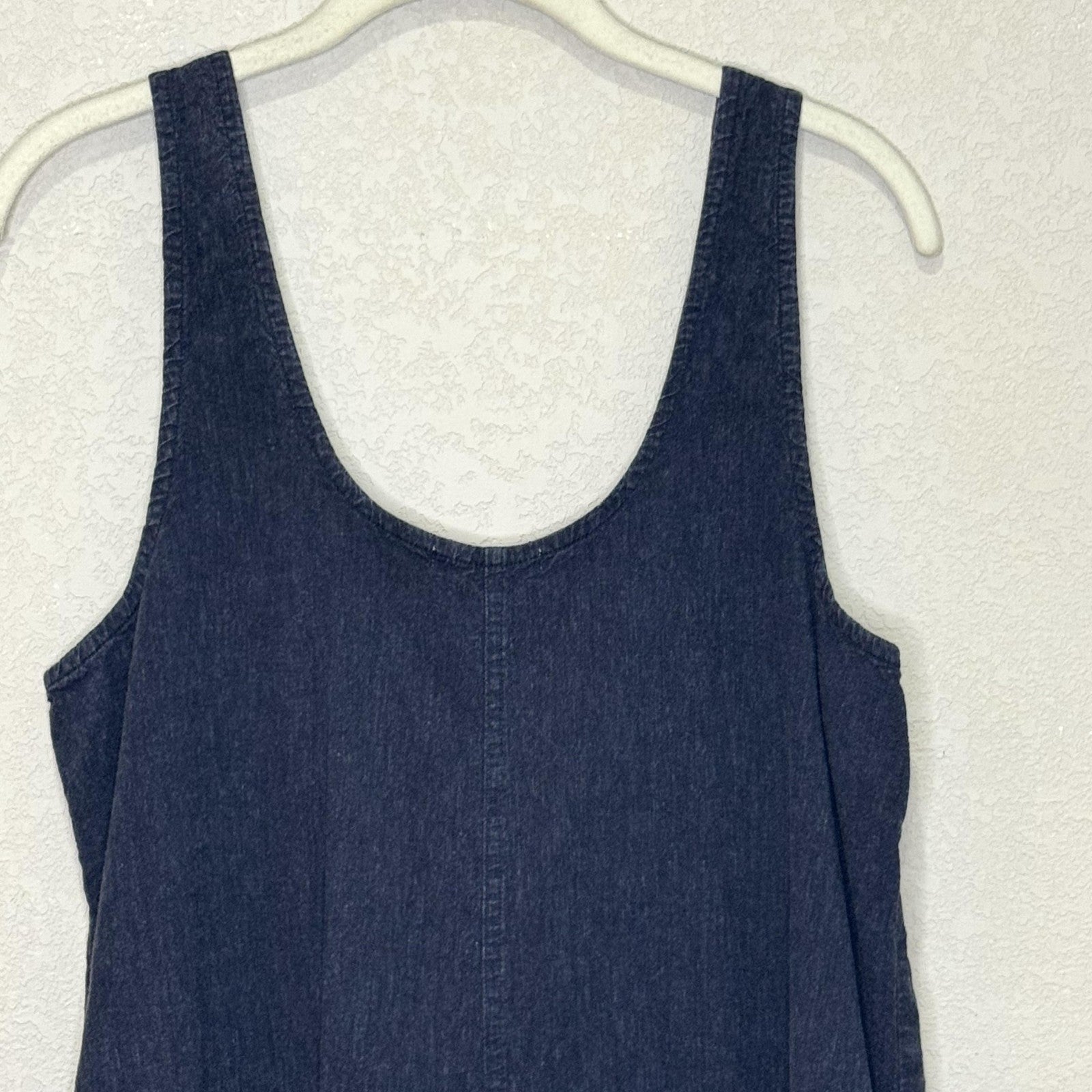 Marine Layer Sydney Romper Womens Large Blue Denim Button Front Pockets Summer