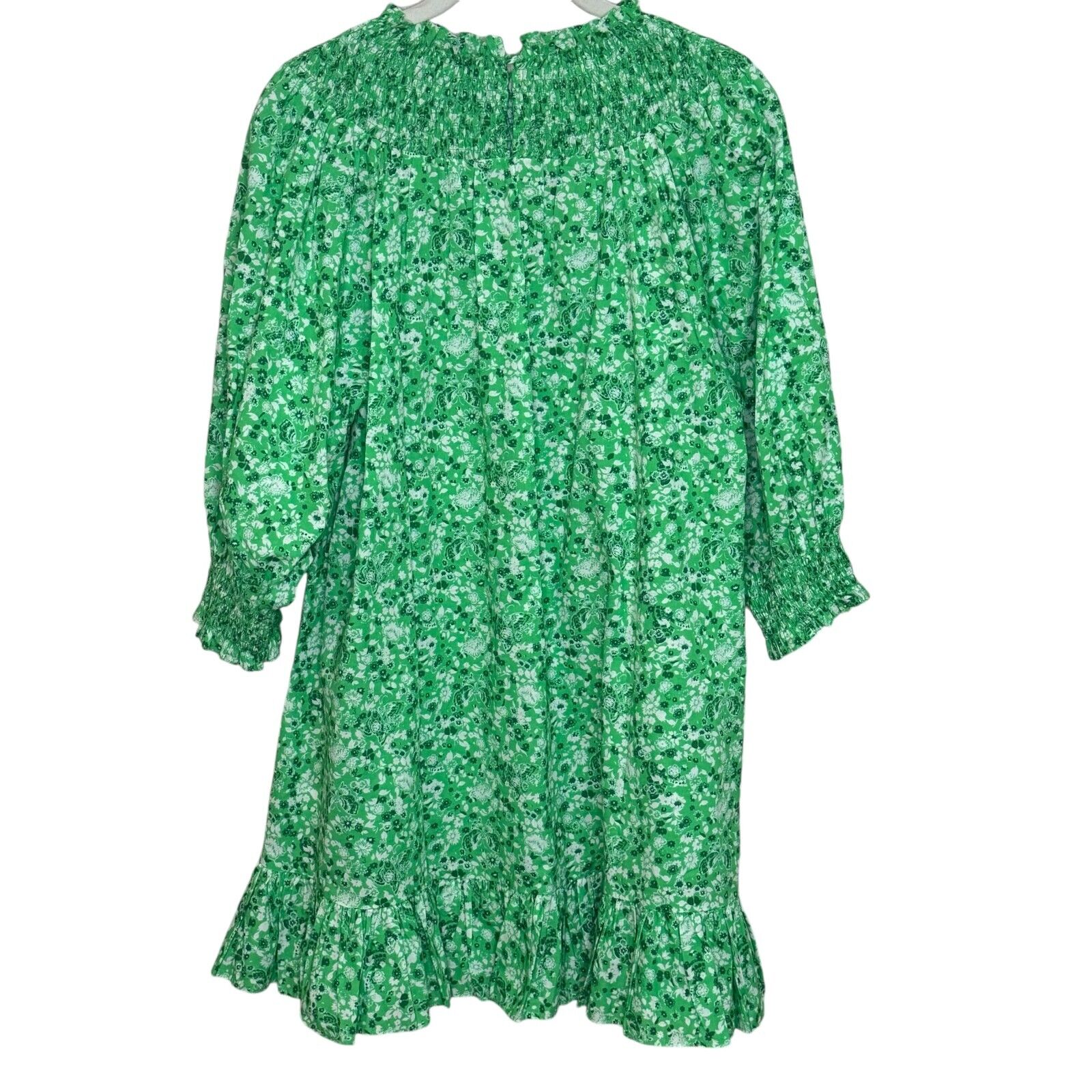 Tuckernuck RIXO London Green Meadow Ditsy Azalea Smocked Mini Dress Size XS