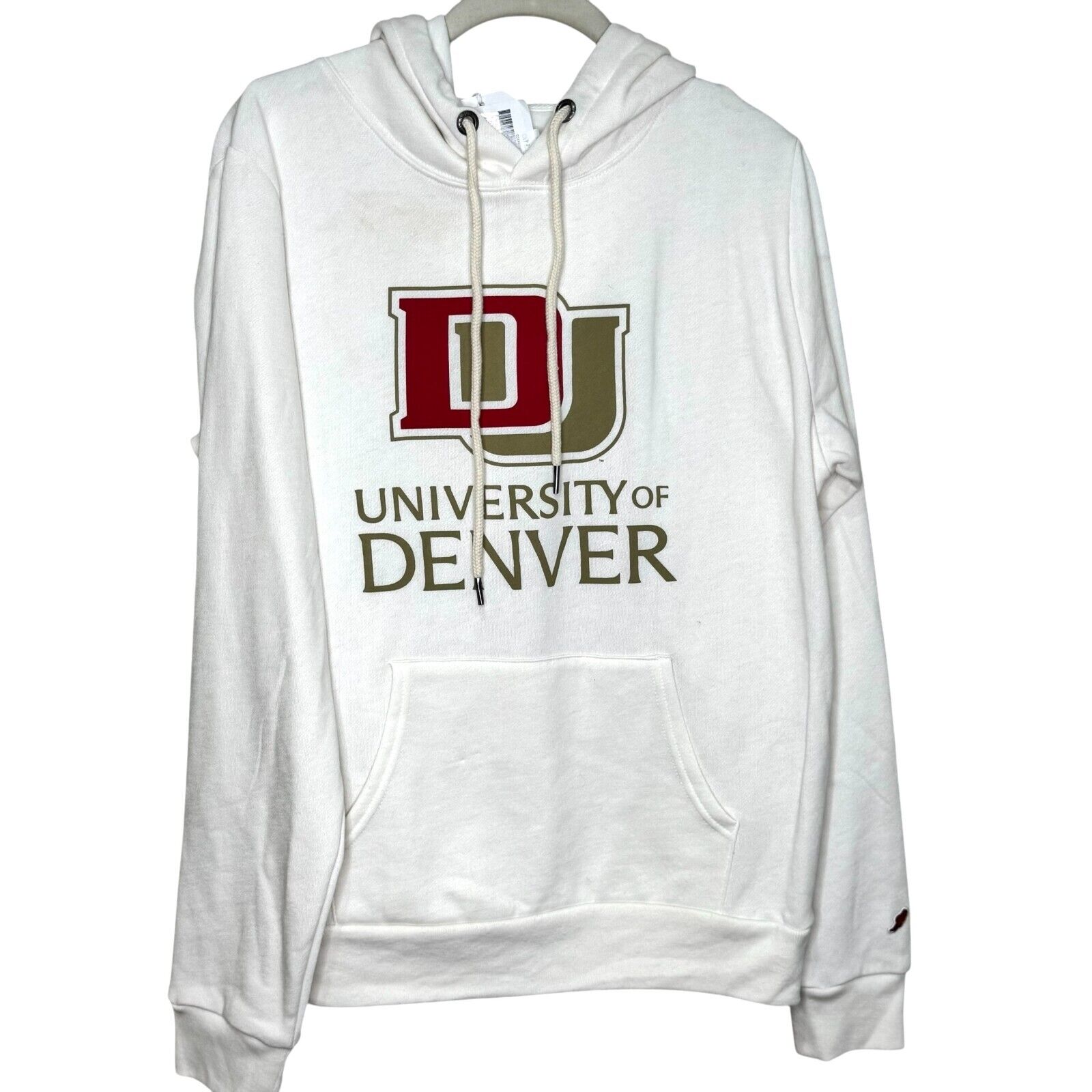 League 91 Womens University of Denver DU Sweatshirt Size Large NEW White