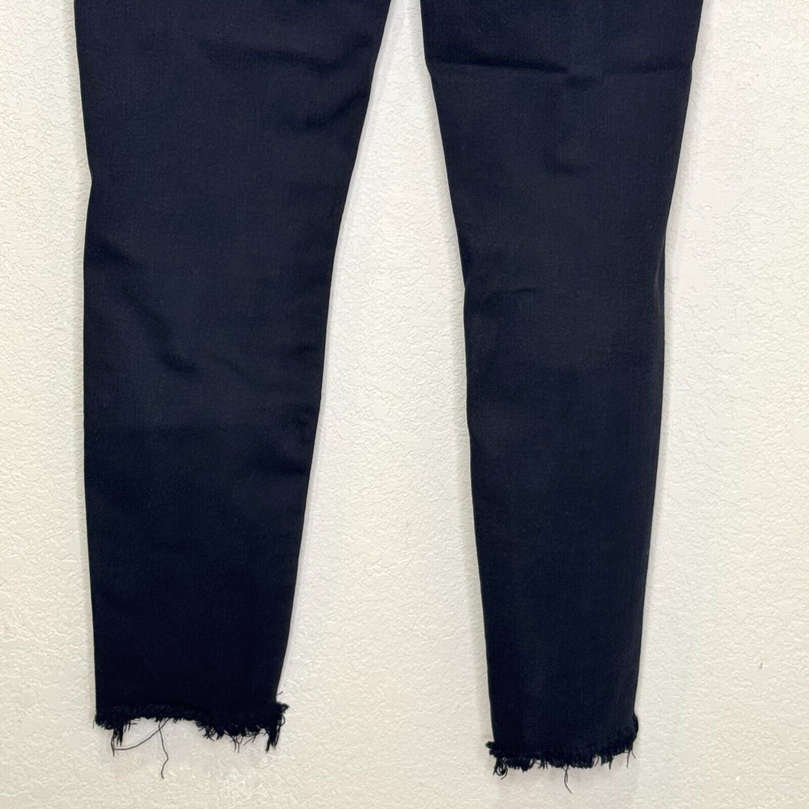 7FAM 7 For All Mankind Size 28 Womens Black Stretch Skinny Frayed Hem Jeans - Flair - Style
