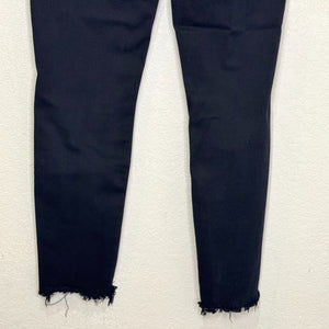7FAM 7 For All Mankind Size 28 Womens Black Stretch Skinny Frayed Hem Jeans - Flair - Style