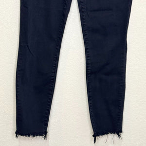 7FAM 7 For All Mankind Size 28 Womens Black Stretch Skinny Frayed Hem Jeans - Flair - Style