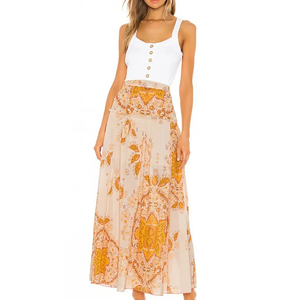 Free People Skirt Size 4 Farrah Drop Waist Maxi Boho
