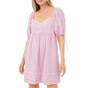 Hyacinth House by Tuckernuck Pink Gingham Leyton Mini Dress Size Medium