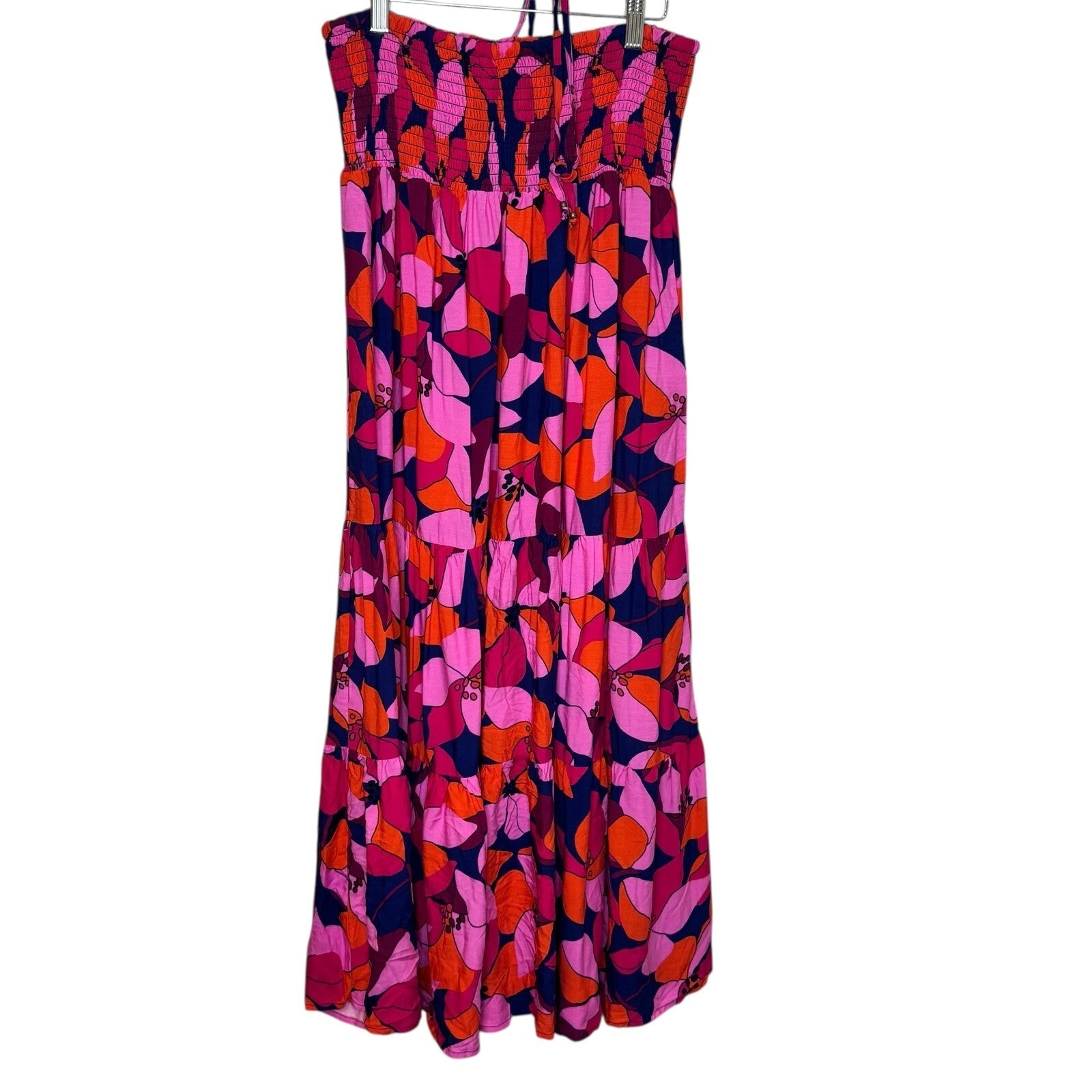 Able The Label Hollywood Halter Dress Size Medium NEW Bright Tropical Bird Print - Flair - Style
